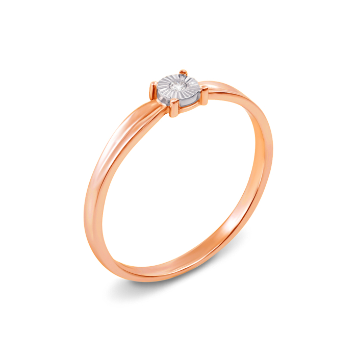Золотое кольцо с бриллиантом. Артикул 53110/1.5