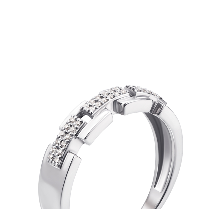 Золотое кольцо с бриллиантами. Артикул 53114/0.8Sб