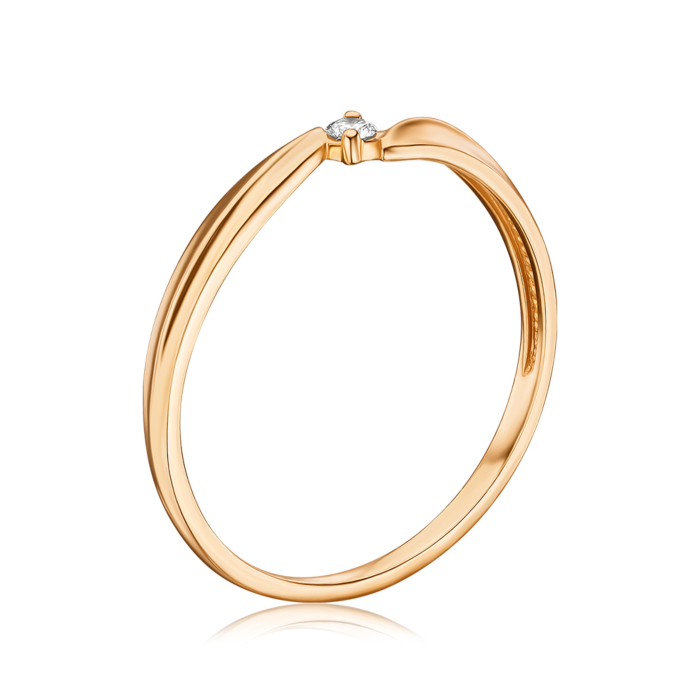Золота каблучка з діамантом 53115/01/0/8581
