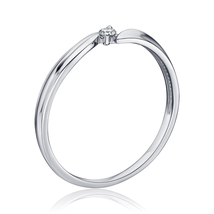 Золотое кольцо с бриллиантом. Артикул 53115/02/1/8581