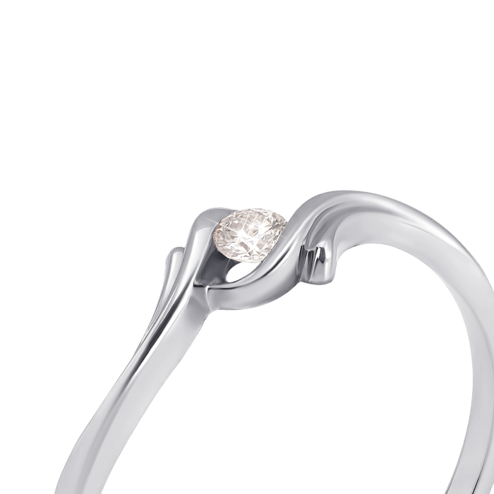 Золотое кольцо с бриллиантом. Артикул 53120/2.5б