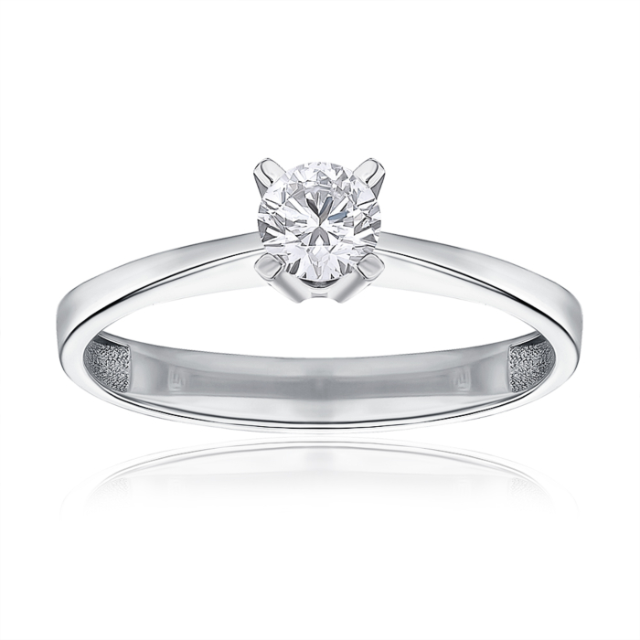 Золотое кольцо с экобриллиантом. Артикул 53130-4.5-L/02/1/11899