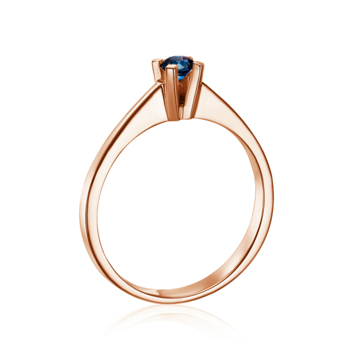 Золота каблучка з сапфіром. Артикул 53130/сап