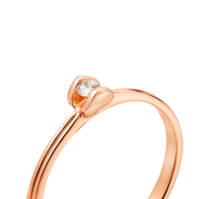Золотое кольцо с бриллиантом. Артикул 53136/2.25