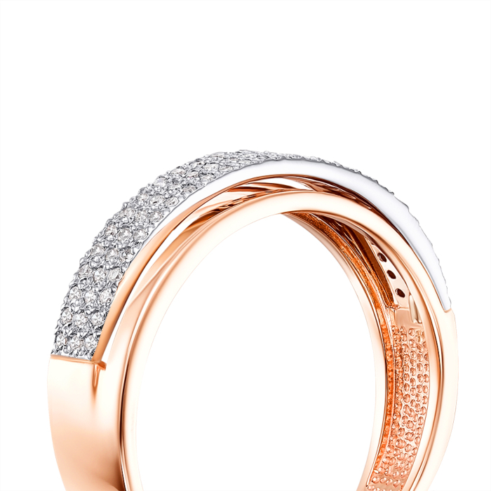 Золотое кольцо с бриллиантами. Артикул 53139/0.8S