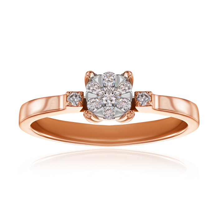 Золота каблучка з діамантами. Артикул 53141/2.5