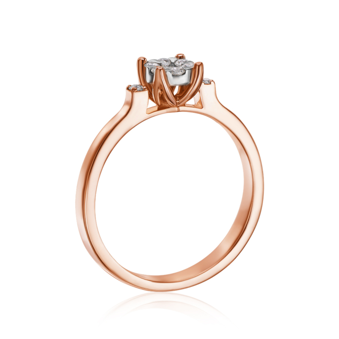 Золота каблучка з діамантами. Артикул 53141/2.5