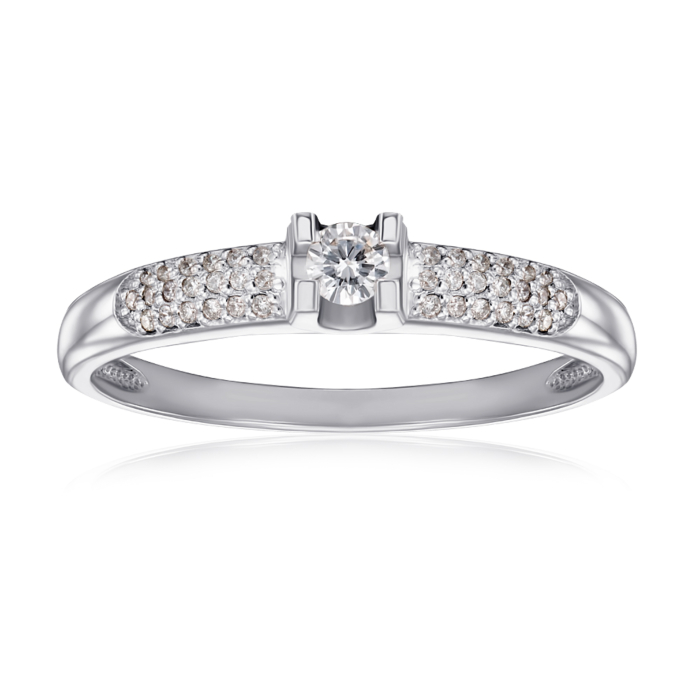 Золотое кольцо с бриллиантами. Артикул 53146/3б