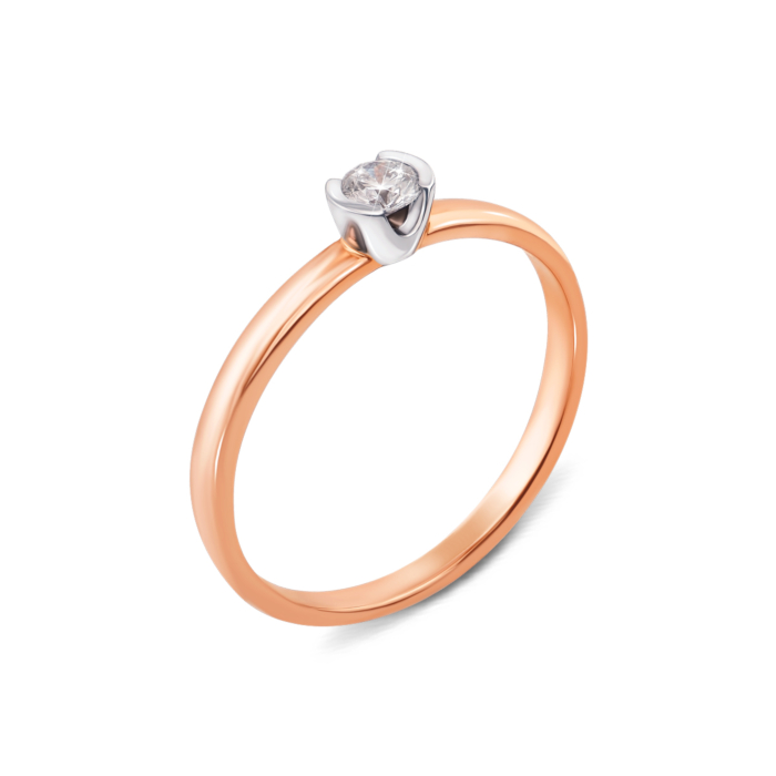 Золотое кольцо с бриллиантом. Артикул 53151/3