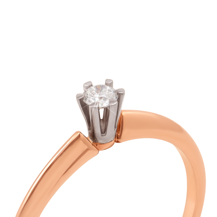 Золотое кольцо с бриллиантом. Артикул 53167/2.5