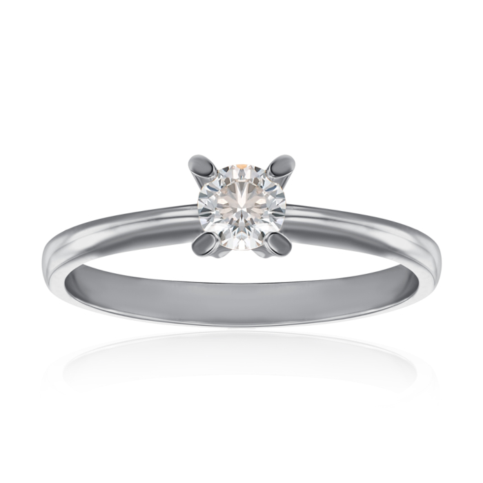 Золота каблучка з діамантом. Артикул 53187/02/1/8310