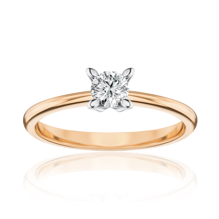 Золота каблучка з діамантом 53187/14/1/8023