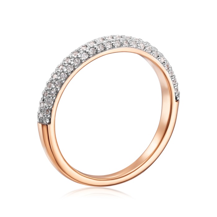 Золота каблучка з діамантами. Артикул 53190/0.8S