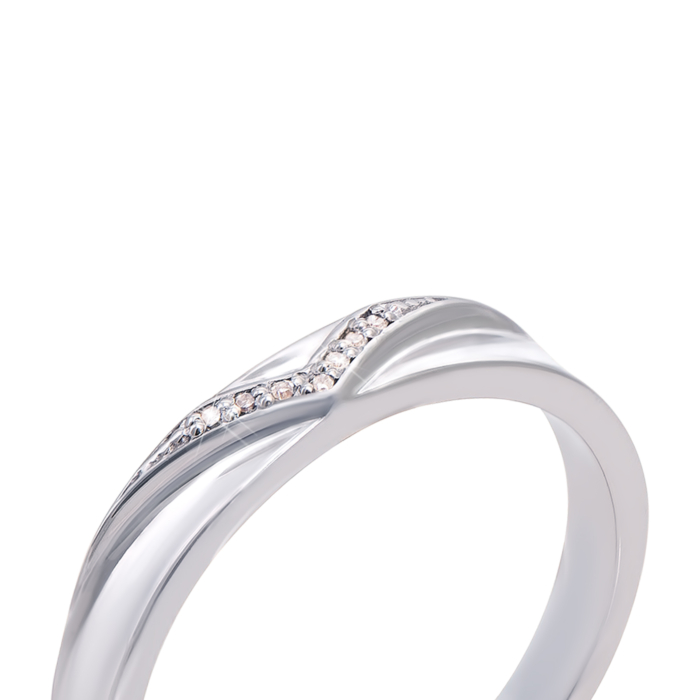 Золотое кольцо с бриллиантами. Артикул 53214/0.8S б