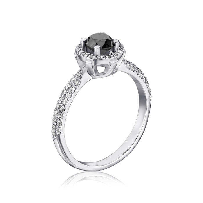 Кольцо из белого золота с бриллиантами 53223/02/1/11844