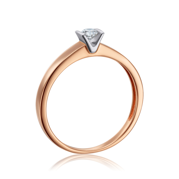 Золота каблучка з діамантом. Артикул 53231/01/1/8010