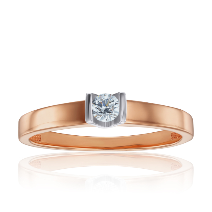 Золота каблучка з діамантом. Артикул 53231/01/1/8010