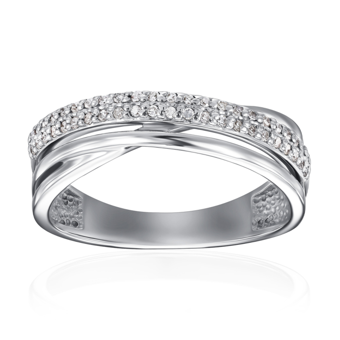 Золота каблучка з діамантами. Артикул 53289/02/1/8007