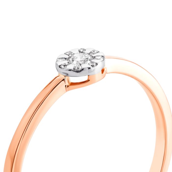 Золота каблучка з діамантами. Артикул UG553304/01/1/8041