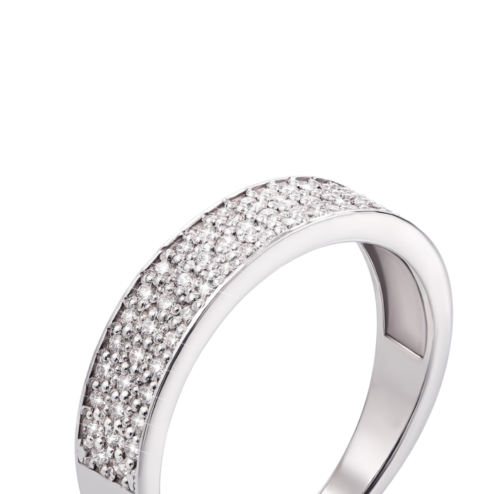 Золота каблучка з діамантами. Артикул 53384/1б