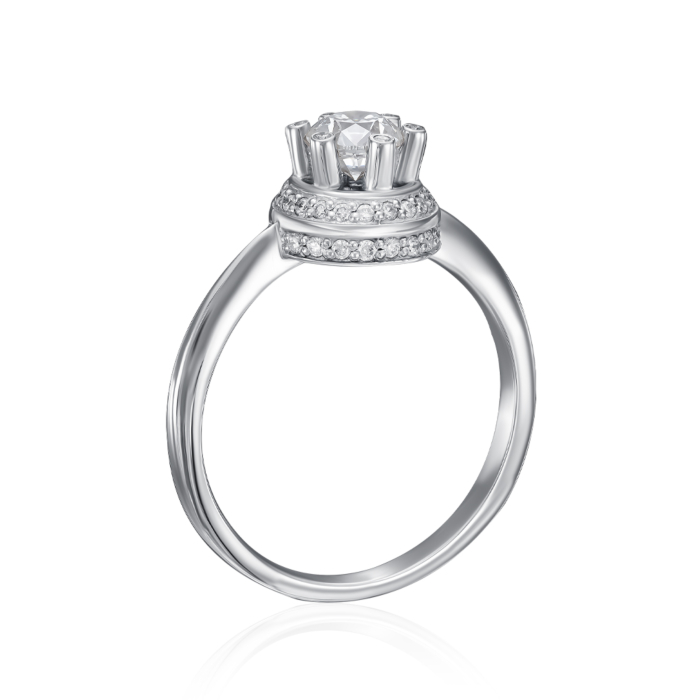 Золота каблучка з діамантами. Артикул 53397/02/1/8330