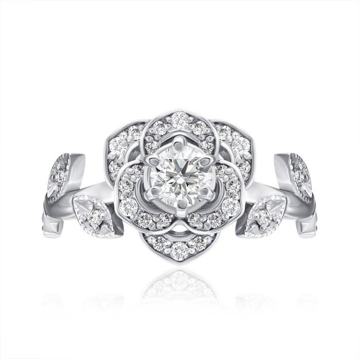 Золотое кольцо с бриллиантами. Артикул 53414/02/1/8530