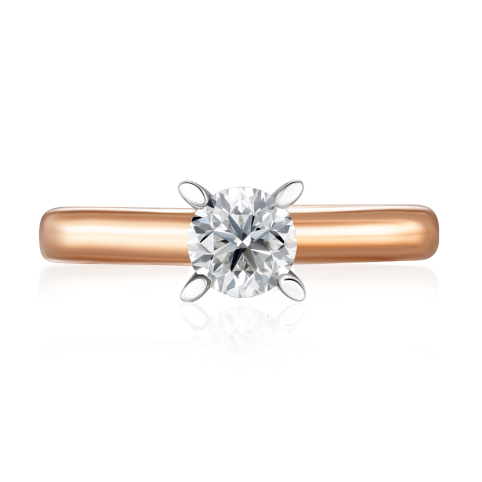 Золотое кольцо с бриллиантом. Артикул 53446/14/1/8310