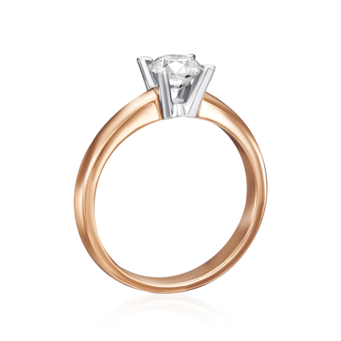 Золотое кольцо с бриллиантом. Артикул 53446/14/1/8310