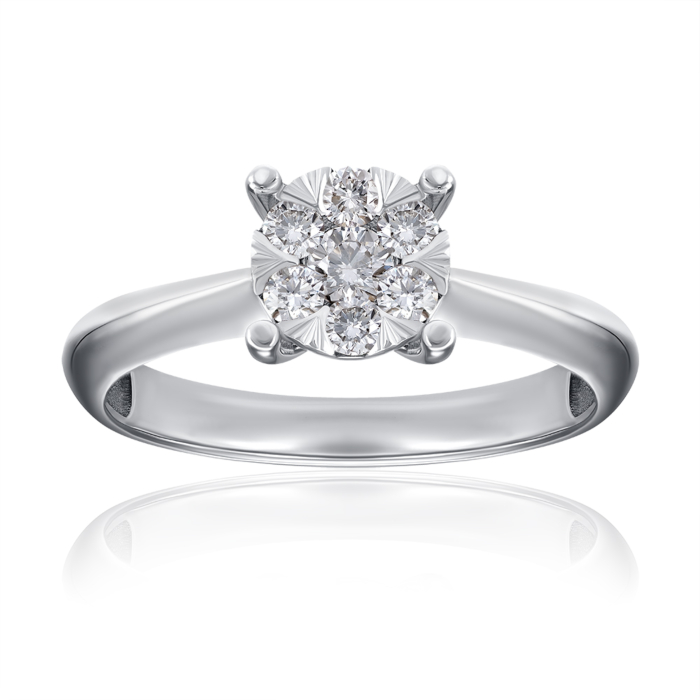 Золотое кольцо с бриллиантами. Артикул 53502/02/1/9527