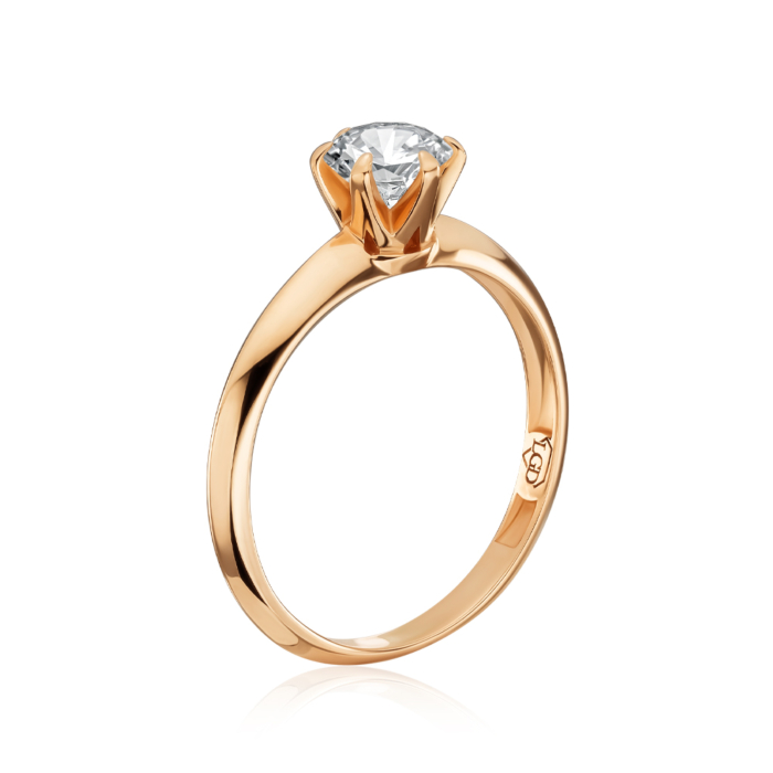 Золота каблучка з екодіамантом. Артикул 53504-5.0-L/01/0/11902