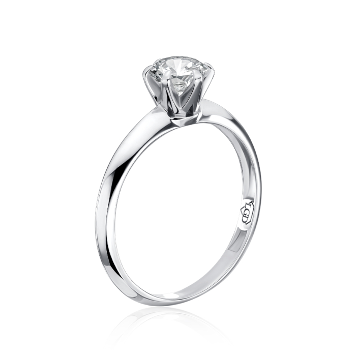 Кольцо из белого золота с экобриллиантом 53504-5.0-L/02/1/11902