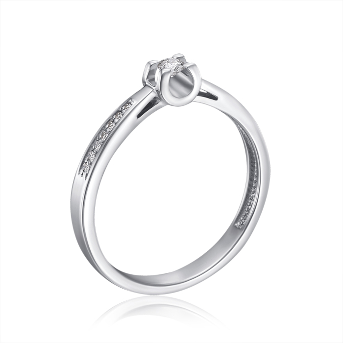 Золотое кольцо с бриллиантами. Артикул 53509/02/1/8348