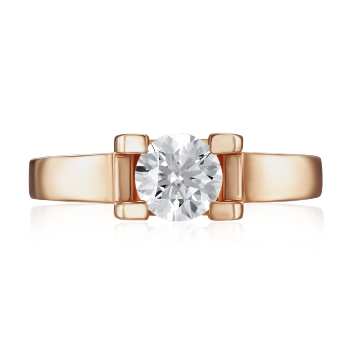 Золотое кольцо с бриллиантом. Артикул 53516/01/0/8038