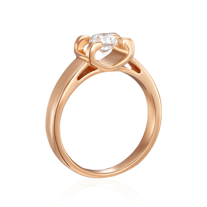 Золотое кольцо с бриллиантом. Артикул 53516/01/0/8310