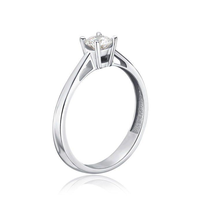 Золотое кольцо с экобриллиантом. Артикул 53518-L/02/1/11899