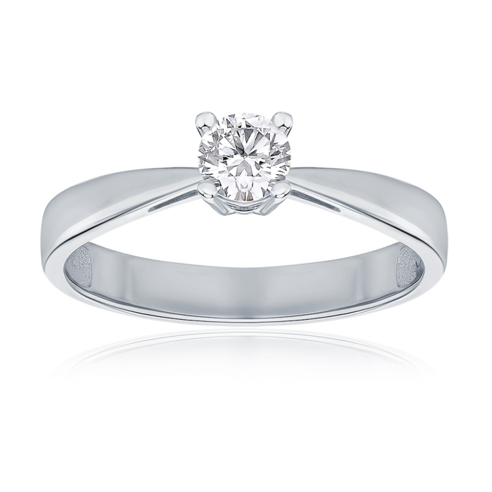 Золотое кольцо с экобриллиантом 53537-L/02/1/11899