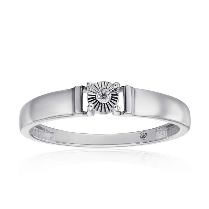 Золотое кольцо с бриллиантом. Артикул 53554/02/3/8566