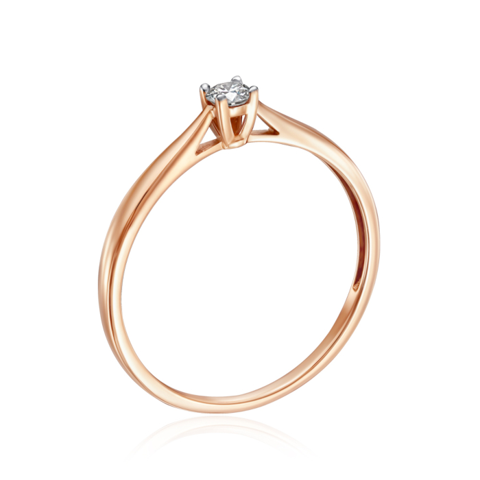 Золота каблучка з діамантом. Артикул 53560/01/1/9024