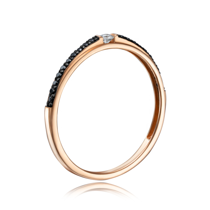 Золотое кольцо с бриллиантами. Артикул 53568/01/1/10384