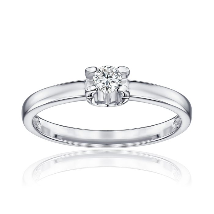 Золота каблучка з діамантом. Артикул 53570/02/1/9024