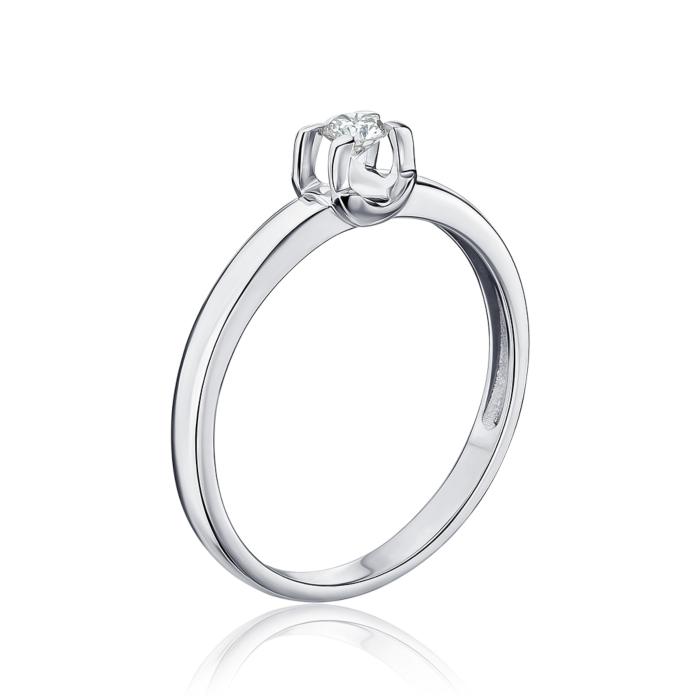 Золота каблучка з діамантом. Артикул 53570/02/1/9024