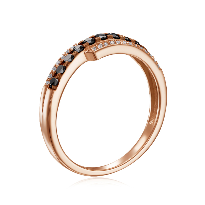 Золотое кольцо с бриллиантами. Артикул 53590/01/1/10401