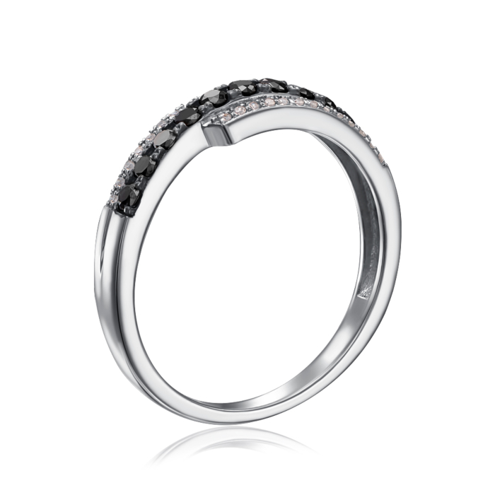 Золота каблучка з діамантами. Артикул 53590/02/1/10401