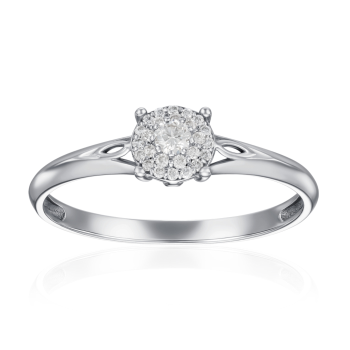 Золотое кольцо с бриллиантами. Артикул 53633/02/1/10456