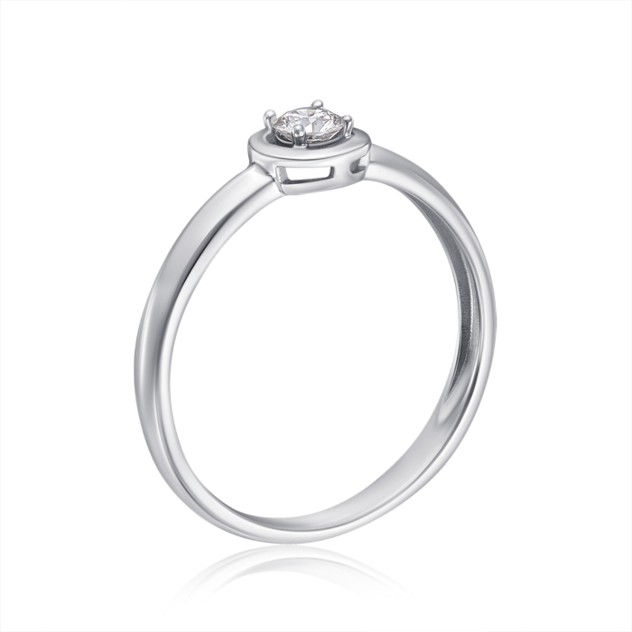 Золотое кольцо с бриллиантом. Артикул 53637/02/1/9218