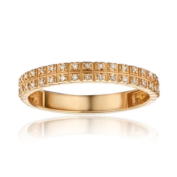 Золотое кольцо с бриллиантами 53649/01/0/8007