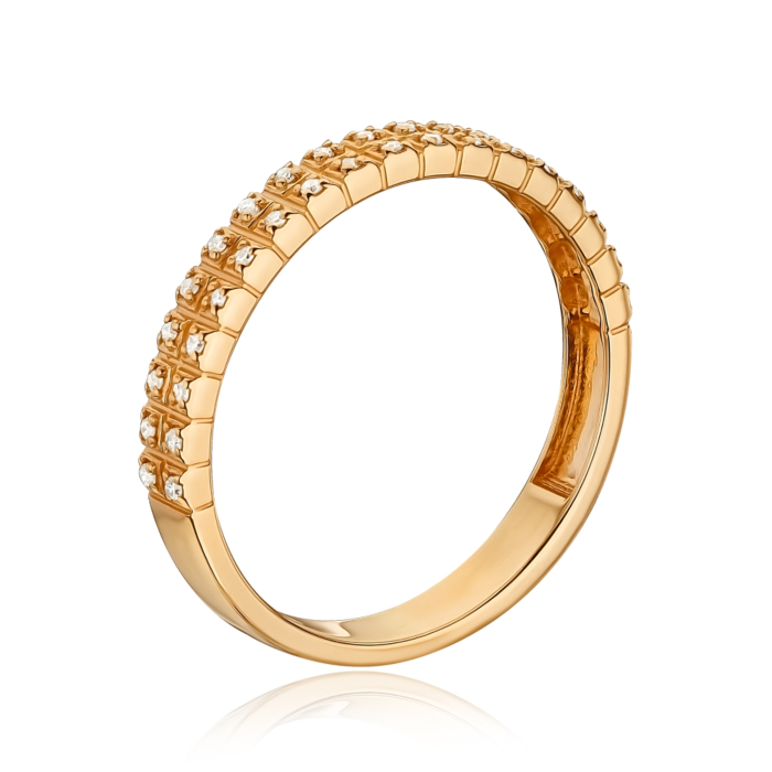 Золотое кольцо с бриллиантами 53649/01/0/8007