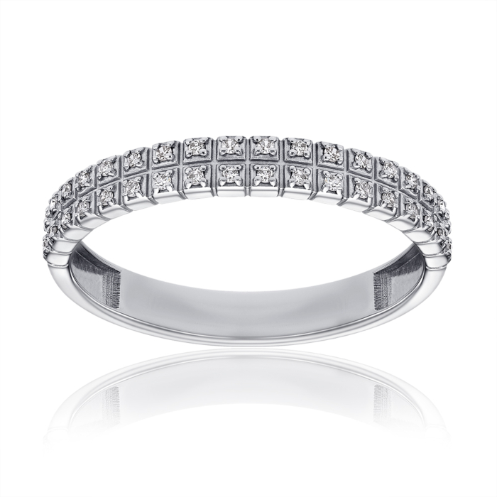 Золота каблучка з діамантами. Артикул 53649/02/1/8007