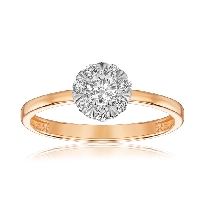 Золотое кольцо с бриллиантами. Артикул 53652/14/1/9226