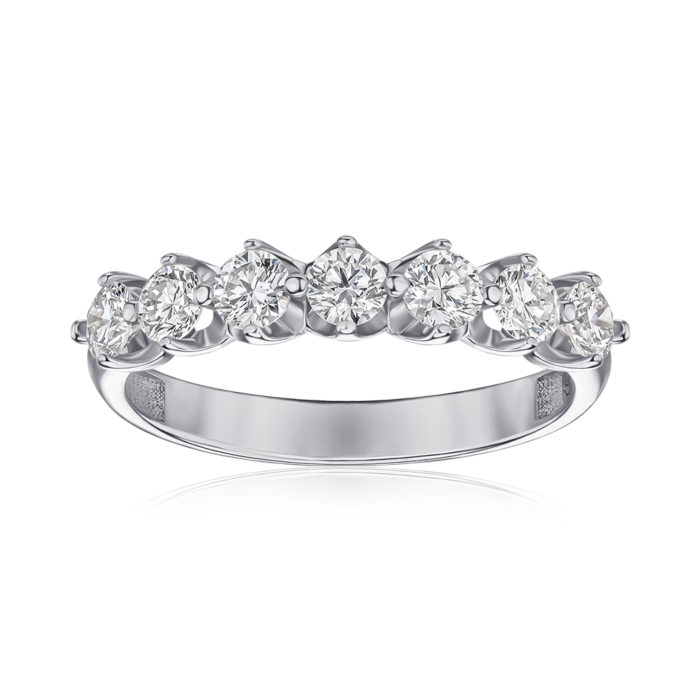 Золотое кольцо с экобриллиантами. Артикул 53657-L/02/1/11901